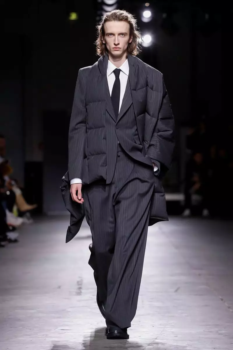 Dries Van Noten uwe ndị nwoke na-ada n'oge oyi 2019 Paris33