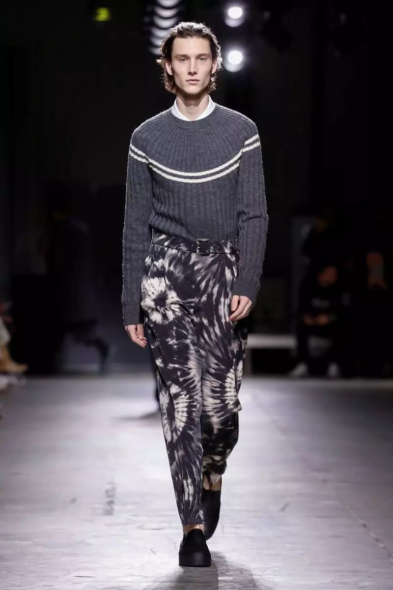 Dries Van Noten uwe ndị nwoke na-ada n'oge oyi 2019 Paris48