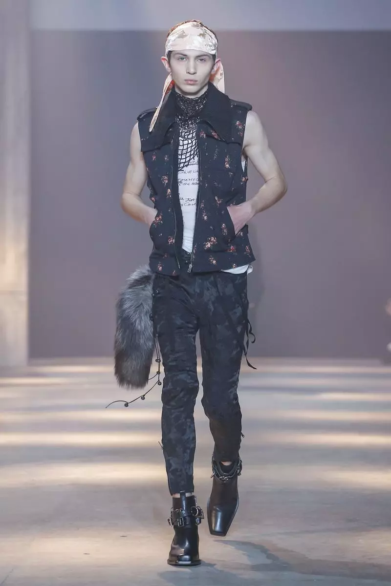 U-Ann Demeulemeester Menswear Ekwindla Ebusika 2019 Paris16