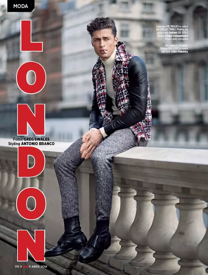 Panggilan London: Harvey Haydon untuk GQ Brasil Edisi April