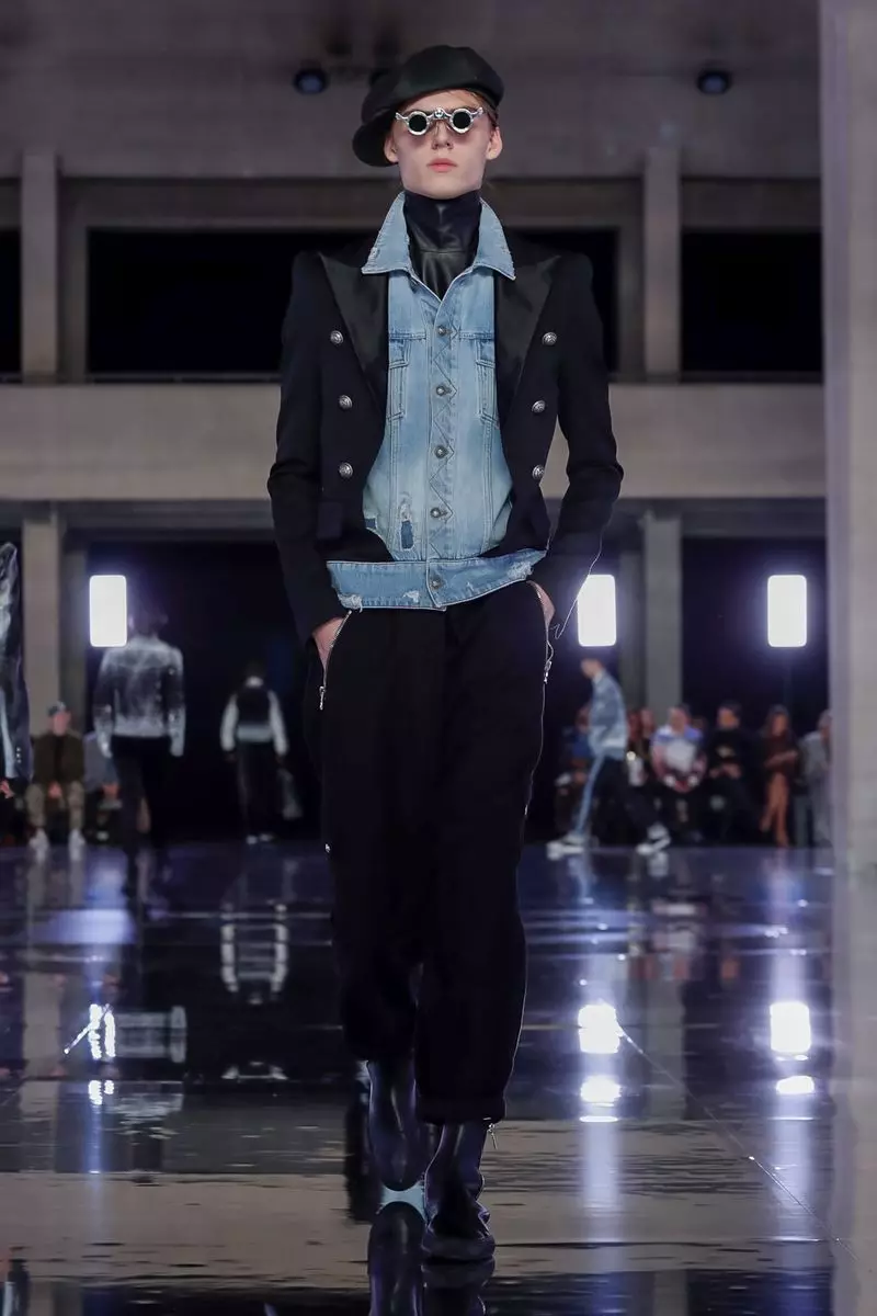 Balmain Homme vīriešu apģērbi rudens ziema 2019 Parīze15