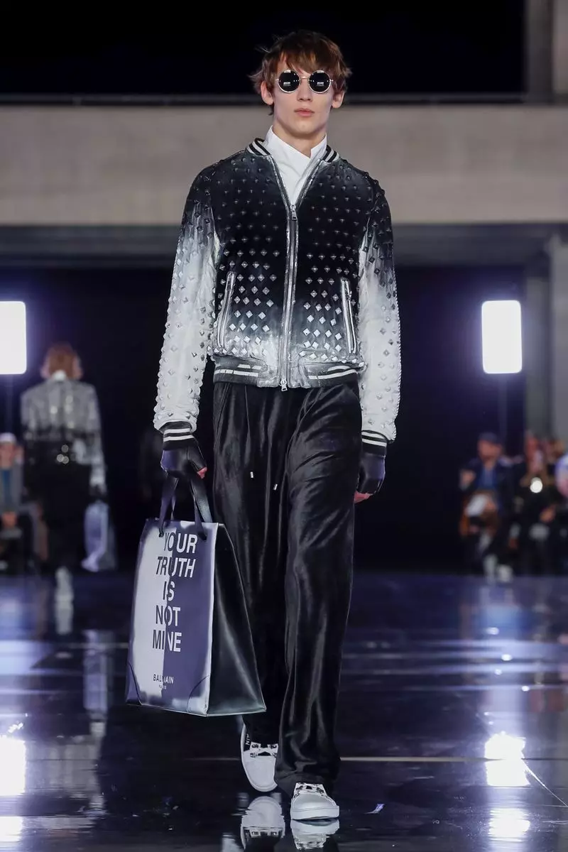 Balmain Homme herrafatnaður Haust Vetur 2019 Paris35