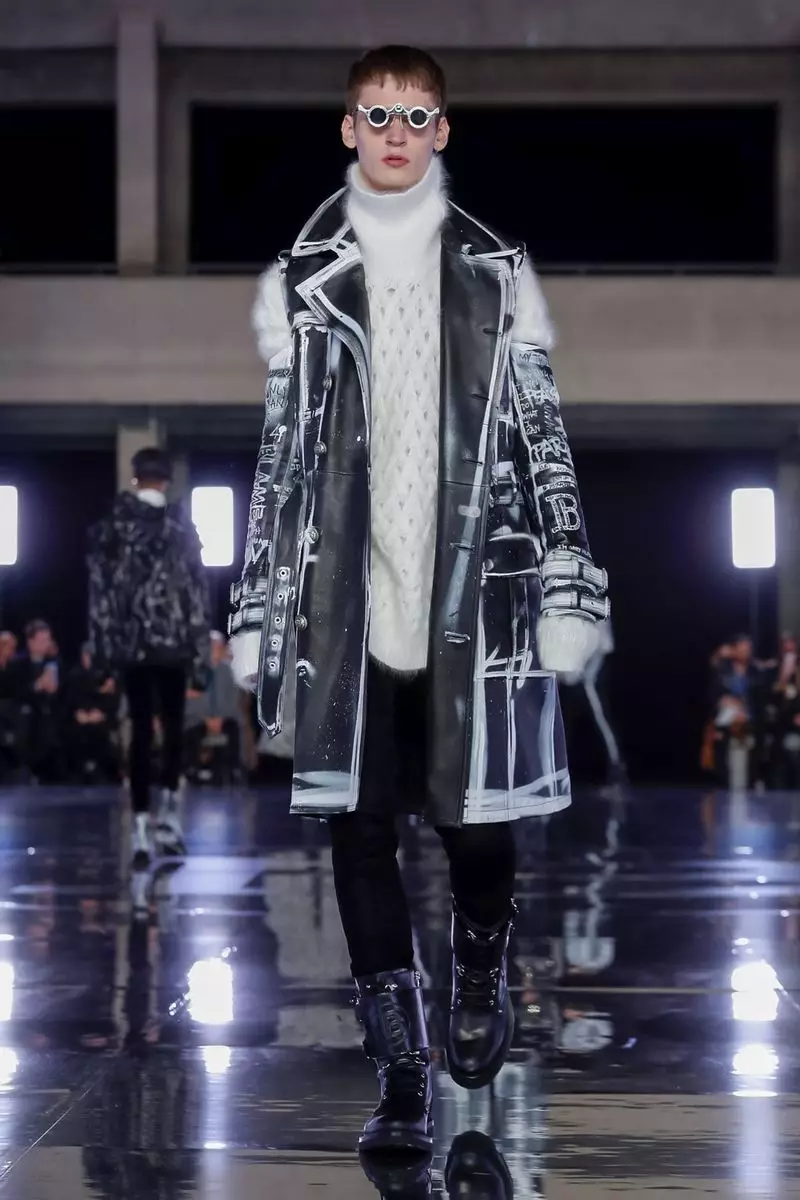 Мужчынская адзенне Balmain Homme восень-зіма 2019 Парыж39