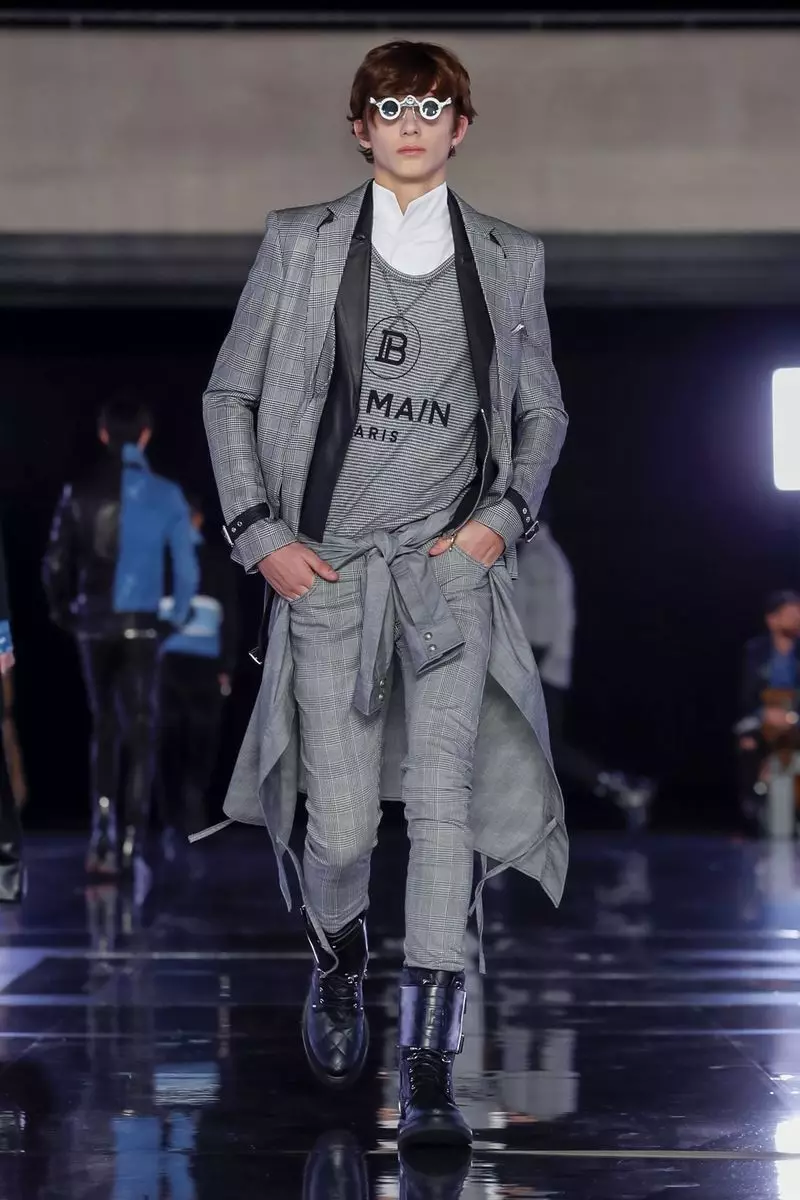 Balmain Homme Baju Lalaki Musim Gugur Usum 2019 Paris44