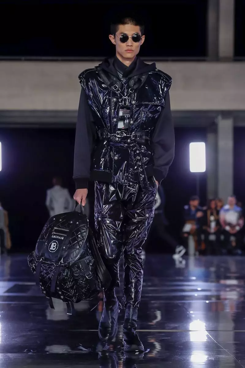 Balmain Homme Baju Lalaki Musim Gugur Usum 2019 Paris48