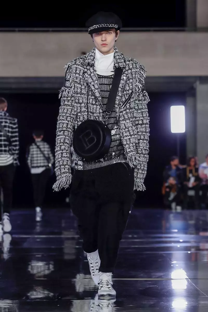 Balmain Homme vyriški drabužiai rudens žiema 2019 m. Paryžius6