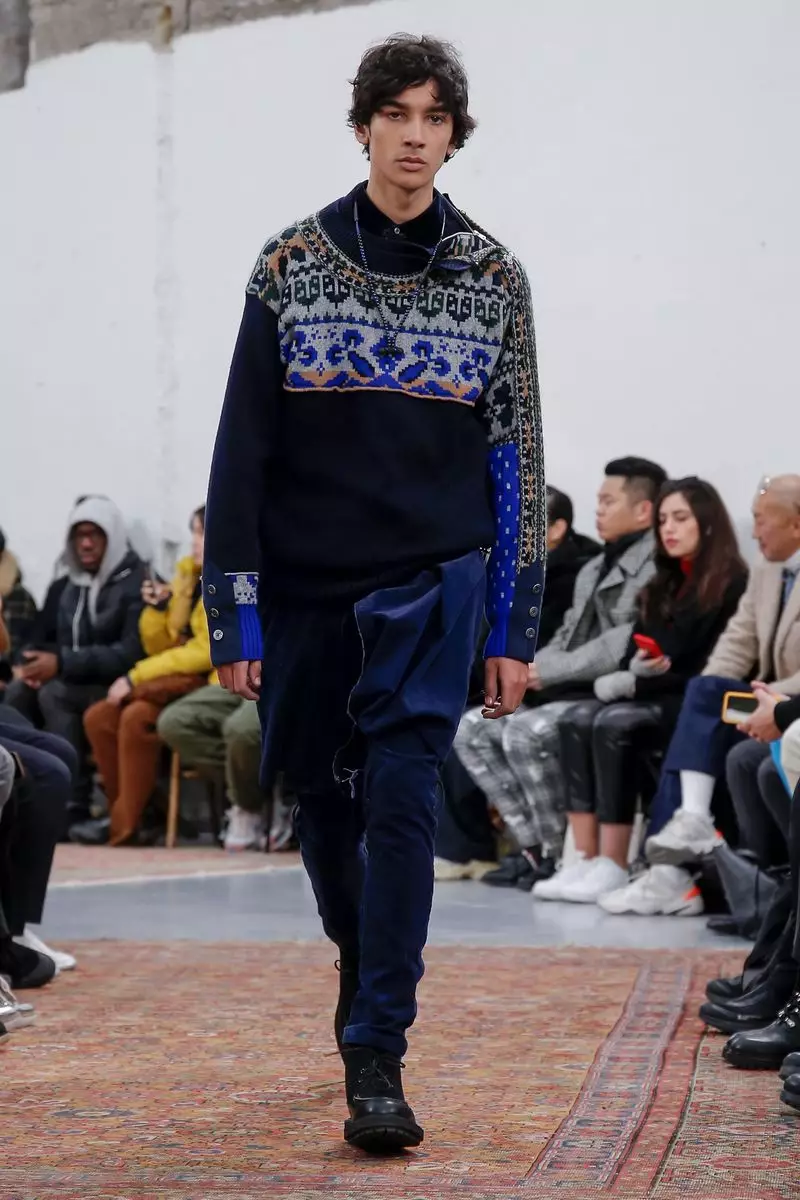 Мужчынская адзенне Sacai восень-зіма 2019 Парыж34