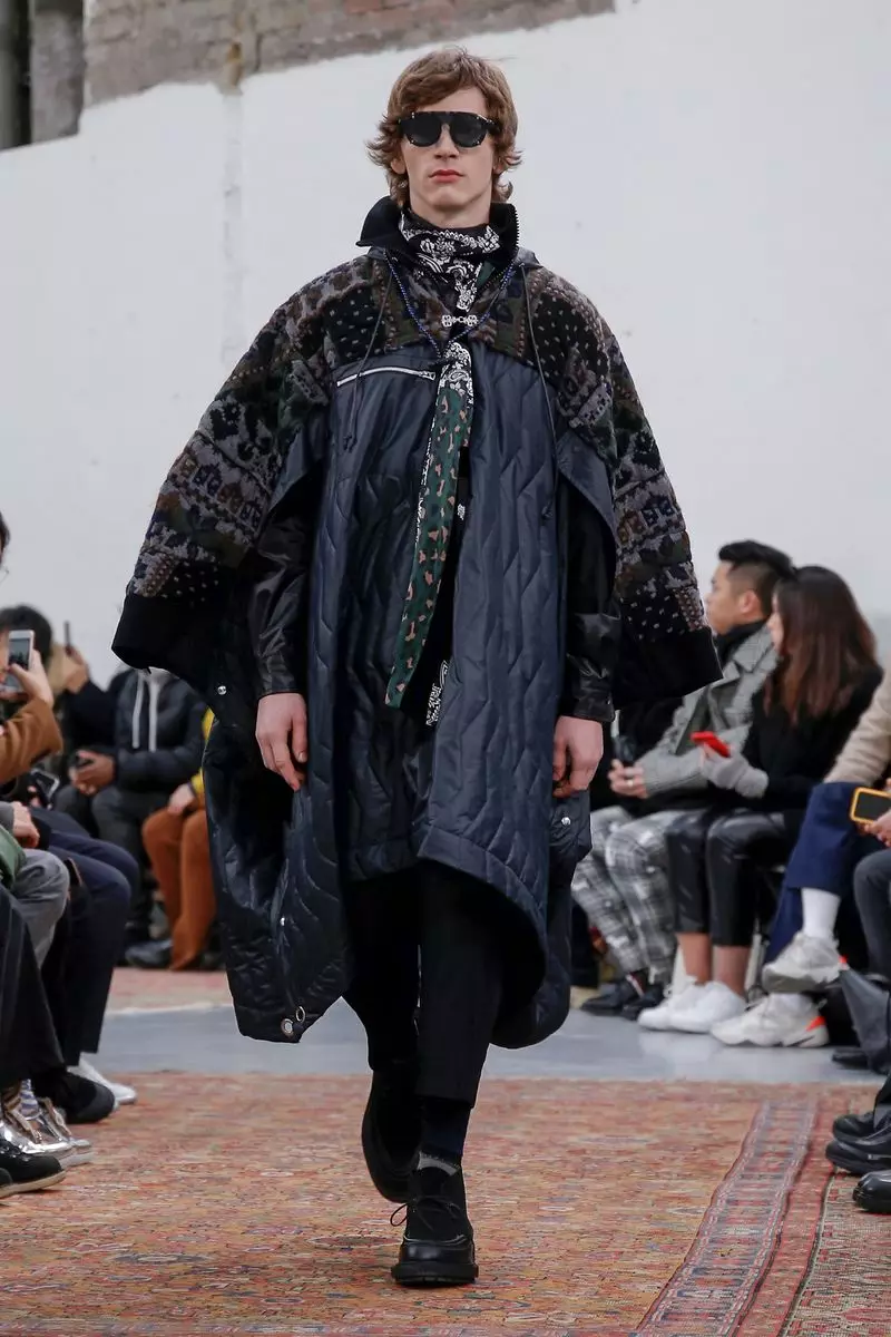 Мужчынская адзенне Sacai восень-зіма 2019 Парыж38