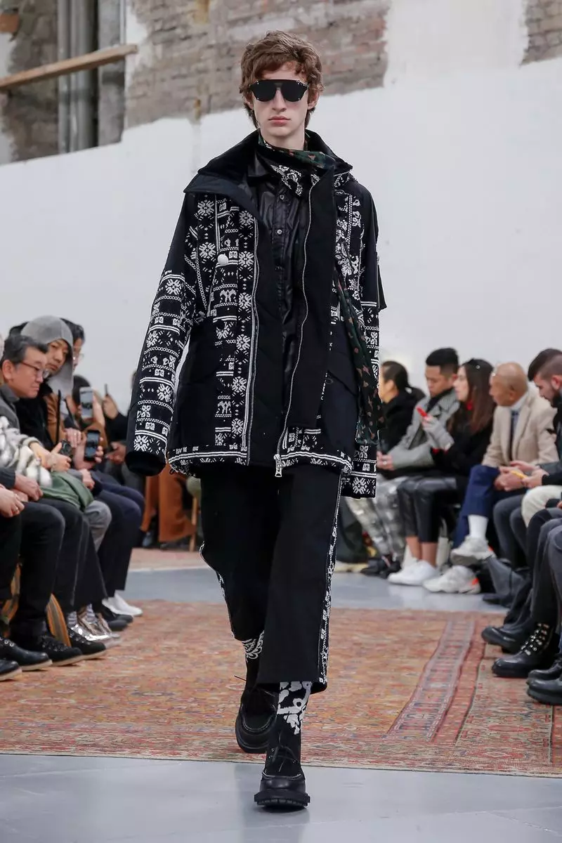 Мужчынская адзенне Sacai восень-зіма 2019 Парыж62