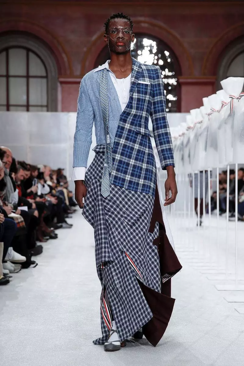 Thom Browne Rigar Menswear Faɗuwar hunturu 2019 Paris18