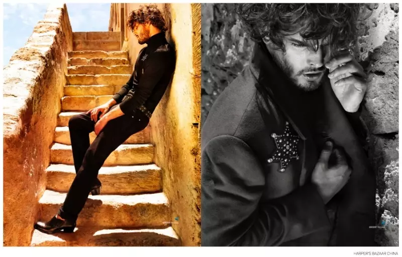 Moadefotograaf Giovanni Squatriti feroaret de waarme tinten foar in nije redaksje mei it Braziliaanske topmodel Marlon Teixeira. It Way-model ferbynt mei Squatriti foar de septimber 2014-edysje fan Harper's Bazaar Man China. Mei in stilike foet nei foaren, modelleart Marlon in chique hjerstgarderobe dy't sartoriale ûntwerpen hat fan Versace, Etro en Dolce & Gabbana, ûnder oare lúkse moademerken.