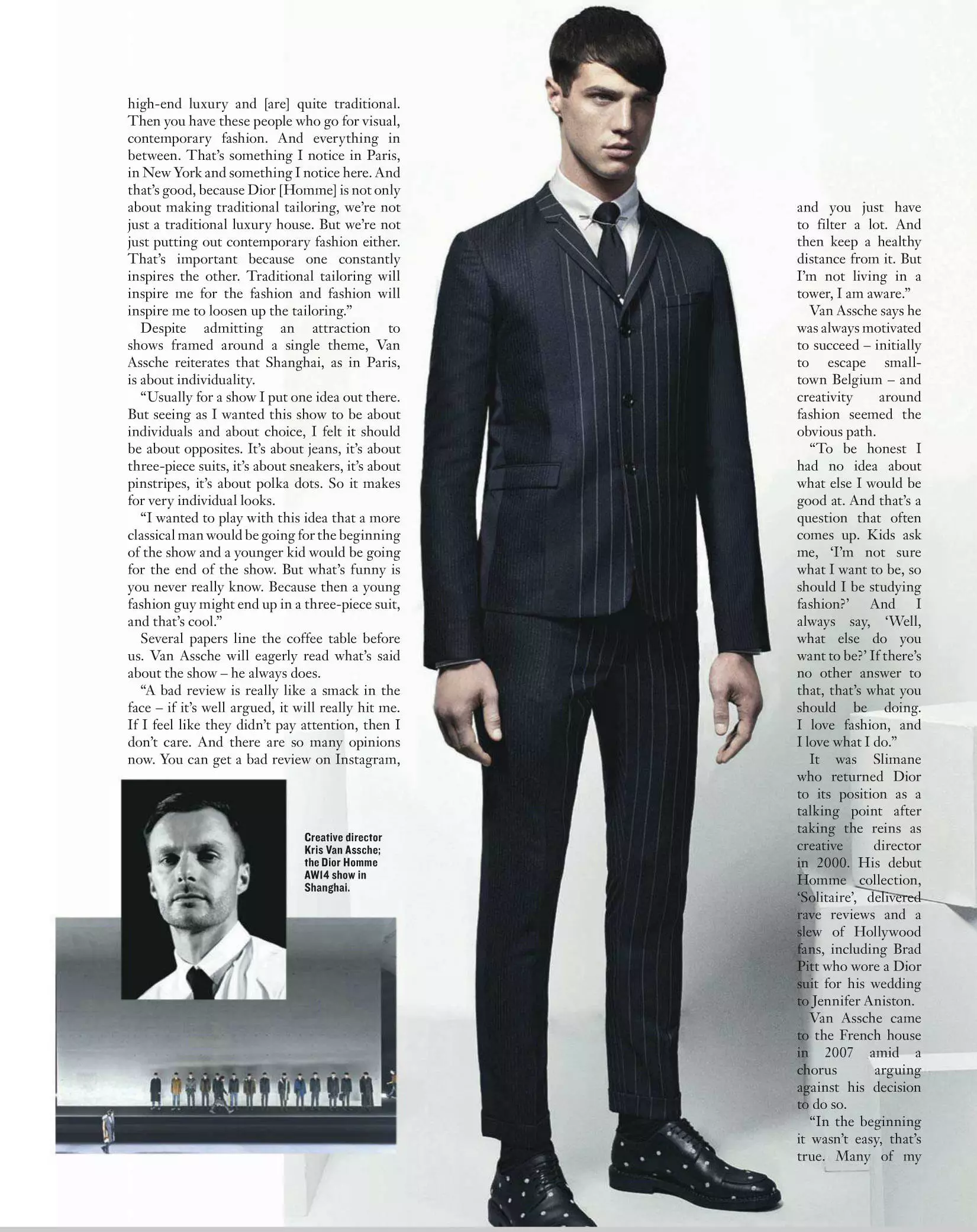 GQ Australia Septiembre / Octubre 2014 'CÓMO DIOR HOMME LLEGÓ A SHANGHAI' Ph: David Slijper Estilo: Wayne Gross