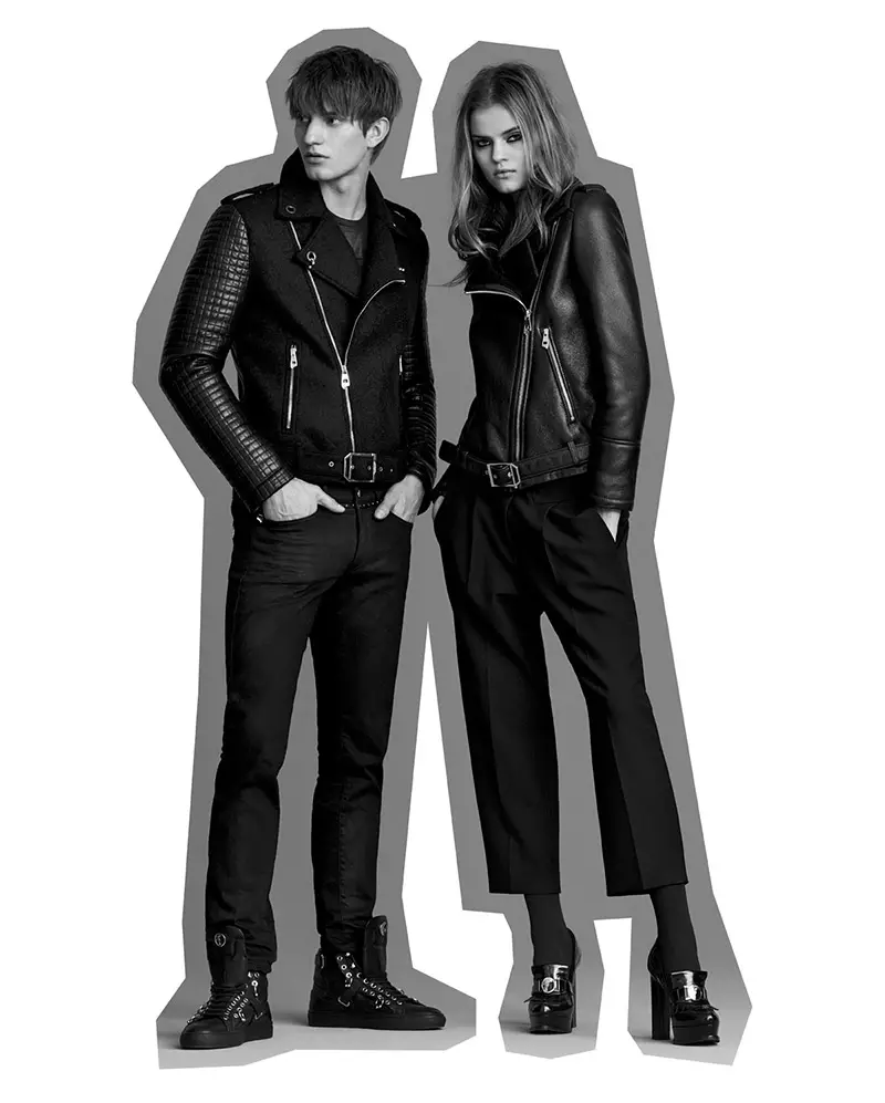 Versace ûntbleate har Versace Collection Fall/Winter 2015 lookbook, kombinearjen fan formele styling en moadeberop.