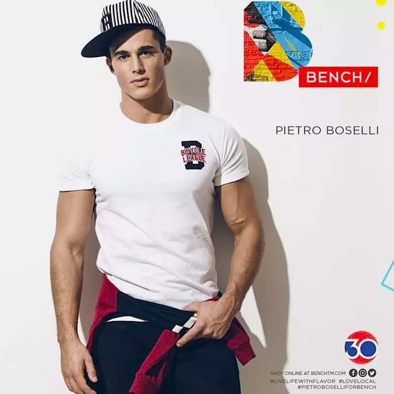 Pi cho pwofesè matematik nan mond lan ak pi gwo modèl Pietro Boselli kounye a rantre nan nouvo anons BENCH/BODY kilòt pa Wong Sim.