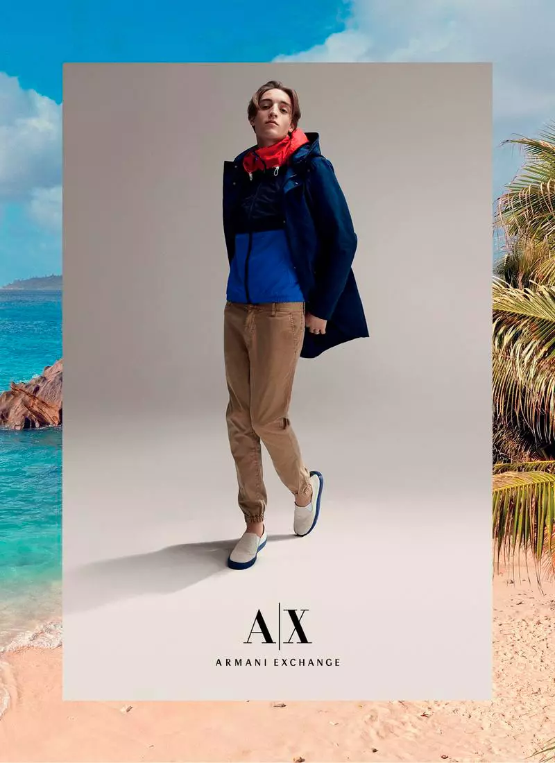 Jourdan Copeland és Luca Jamal áll az Armani Exchange 2015. tavaszi/nyári kampányában, amelyet Cass Bird forgatott és Heathermary Jackson alakított.