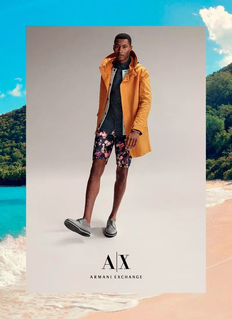 Jourdan Copeland e Luca Jamal lideram a campanha Primavera / Verão 2015 da Armani Exchange, filmada por Cass Bird e estilizada por Heathermary Jackson.