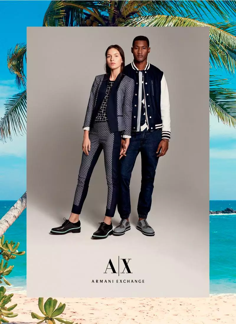 Jourdan Copeland ja Luca Jamal juhivad Armani Exchange'i 2015. aasta kevad/suvi kampaaniat, mille pildistas Cass Bird ja kujundas Heathermary Jackson.