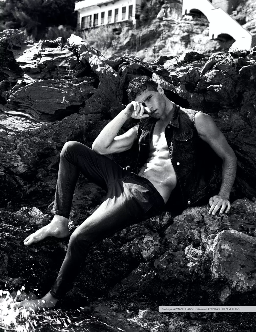 Fabio Mancini di sampul editorial LA GRANDE BELLEZZA untuk David Magazine Spring Summer 2015