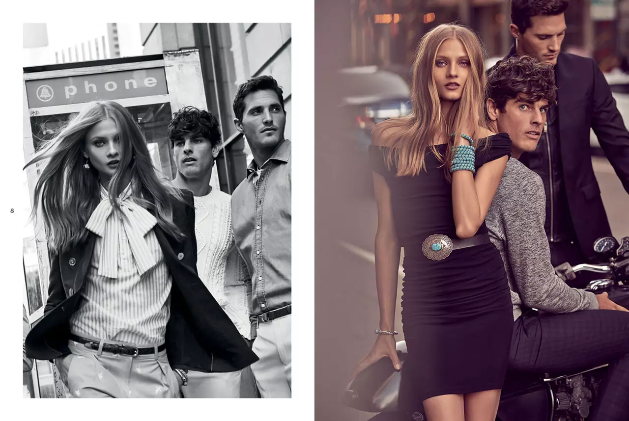 超模Adam Senn、Anna Selezneva、Evandro Soldati 和Ollie Edwards 为Beymen Club 2015 春夏时装大片主演新宣传照。