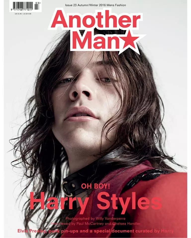 Harry Styles wolemba Willy Vanderperre ndi Alister Mackie, zojambulajambula ndi logo yolembedwa ndi Studio191 NY.