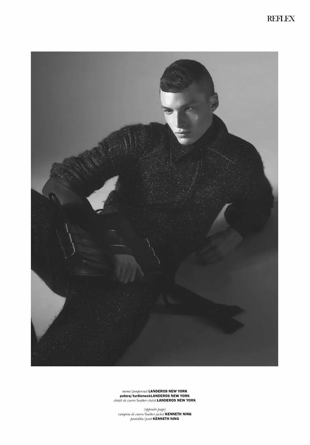 Namangha sa black and white fashion editorial na ito para sa September Issue Reflex Homme na nakamamanghang photography ni Geoff Barrenger, Photographer at pinagbibidahan ng nangungunang modelo na si Louis Mayhew (kasalukuyang nasa NYFW) Siya ay kinakatawan ng DNA Model Management. Istilo ni Anthony Pedraza na Pinamagatang