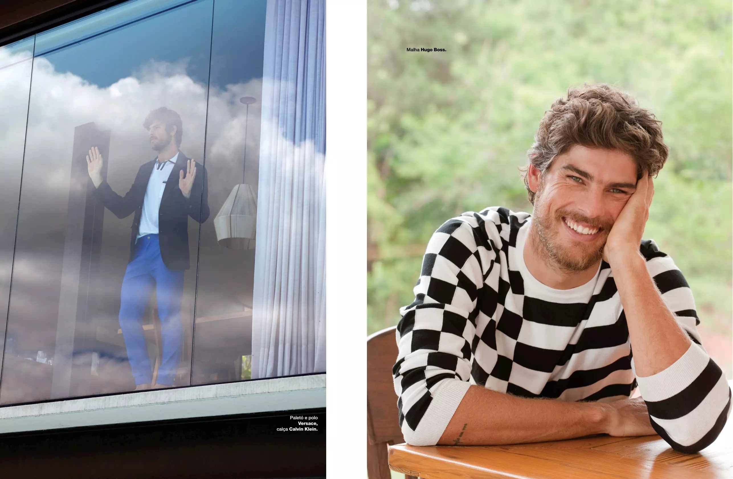 #Trip Em Casa tahririyati Krishtianu Madureira tomonidan suratga olingan, model Evandro Soldati ishtirokida Moda muharriri: Paulo Martines. Soch/makiyaj: Paula Vida, L'Officiel Hommes Brazil #08 uchun.