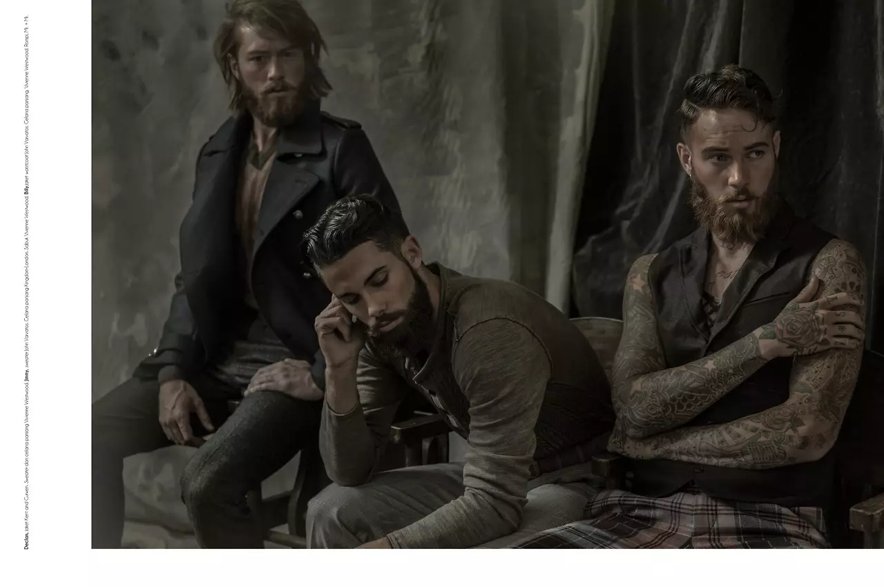 Männer Folio Indonesien September 2014. (Fashion Issue) mat Andre Hamann, Billy Huxley, Charlie Winzar, Declan-John Geraghty & Jimmy Launnay. Fotograf: Arseto Adiputra Styling: Graham Cruz Hoer: Jody Taylor + Svajunas Grybe Grooming: Joey Choy