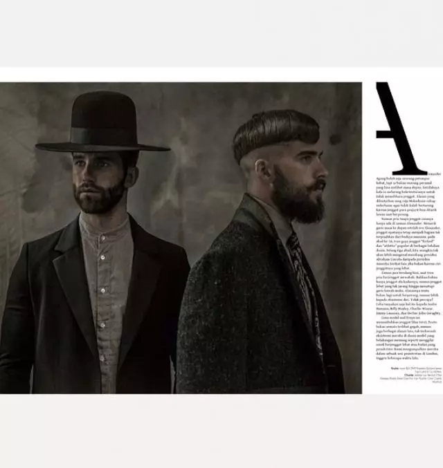 Folio Indonésia, setembro de 2014. (Edição de moda) com Andre Hamann, Billy Huxley, Charlie Winzar, Declan-John Geraghty e Jimmy Launnay. Fotógrafo: Arseto Adiputra Estilo: Graham Cruz Cabelo: Jody Taylor + Svajunas Grybe Grooming: Joey Choy