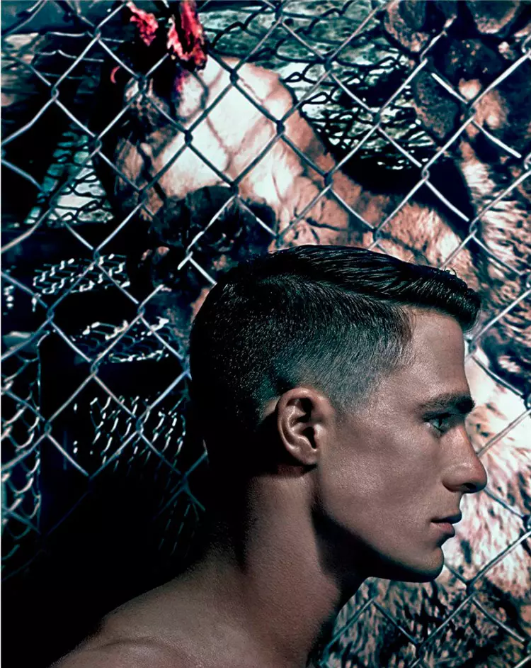 L-attur Colton Haynes ritratt minn Steven Klein u stil ta' Nicola Formichetti, għall-aħħar ħarġa tar-rivista VMan.