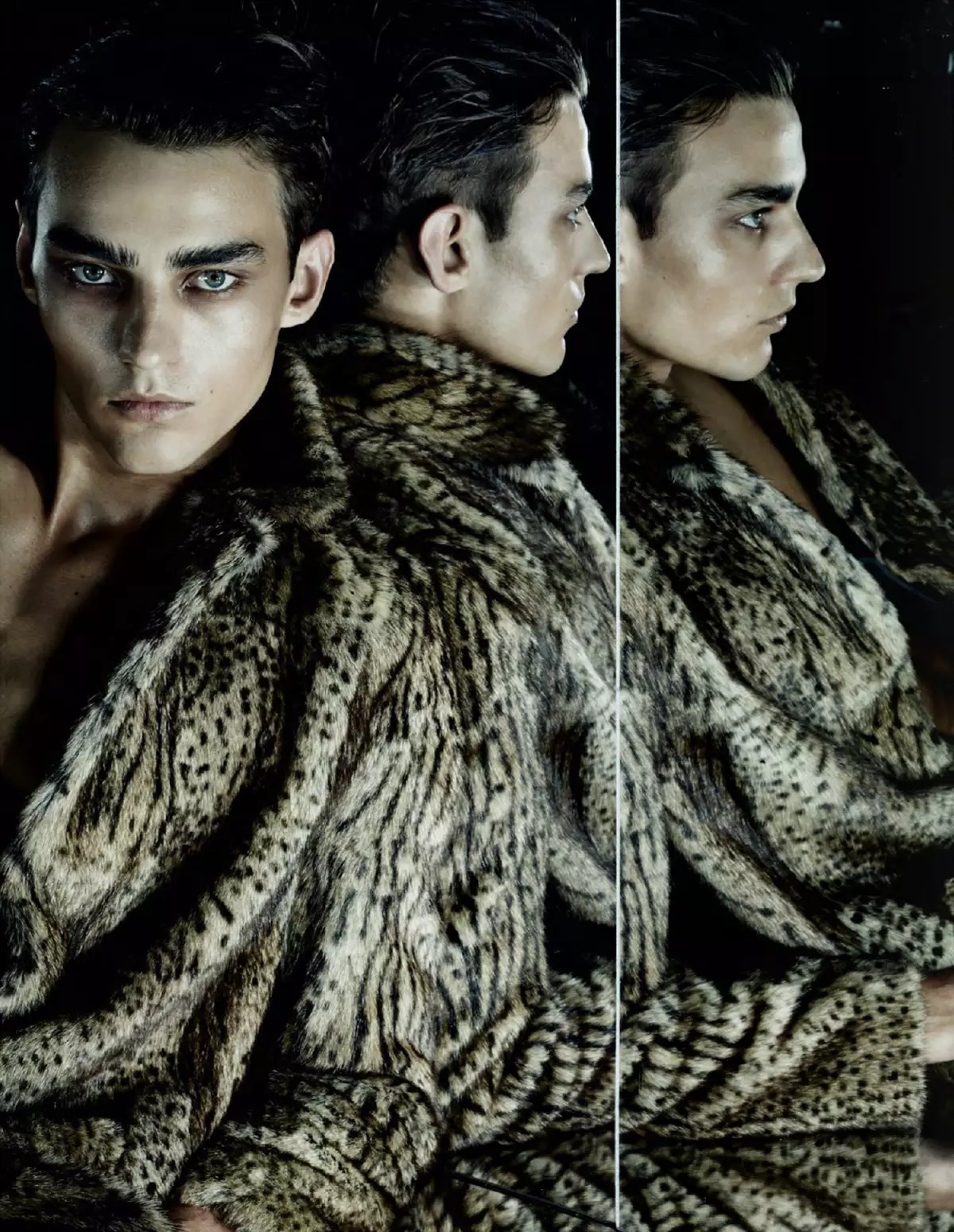 Vogue Hommes International F/W 14.15 THE PREDATORS Photographe : Sølve Sundsbø Styliste : Beat Bolligner Coiffure : Shon Maquillage : Marla Belt