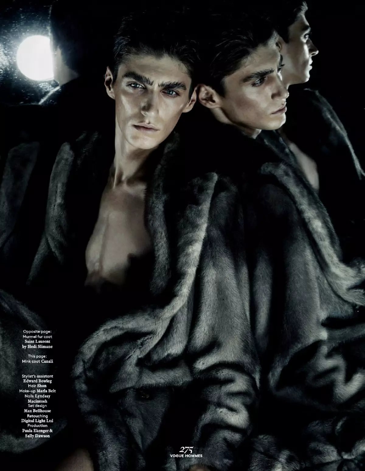 Vogue Hommes International F/W 14.15 The PREDATORS فوٹوگرافر: Sølve Sundsbø سٹائلسٹ: Beat Bolligner Hair: Shon Make-up: Marla Belt