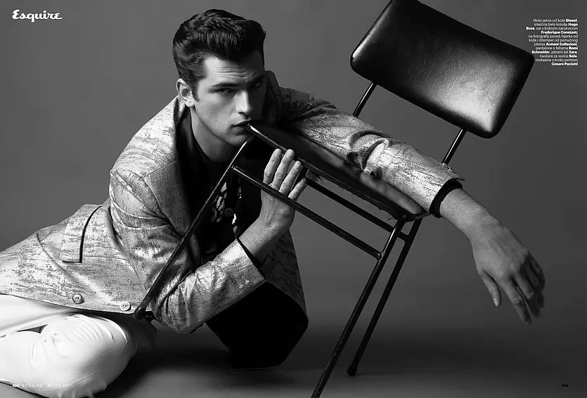 El top model Sean O'Pry para Esquire Serbia abraza nuestras páginas con una fotografía de Saverio Cardia.