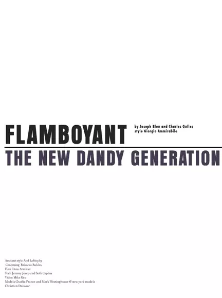 Joseph Bleu와 Charles Quiles의 Flamboyant The New Dandy Generation 25996_1