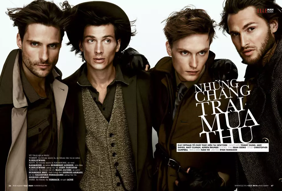 Adrien Brunier, Jake Davies, Matt Clunan & Tommy Dunn na ELLE Man Vietnam 27105_1