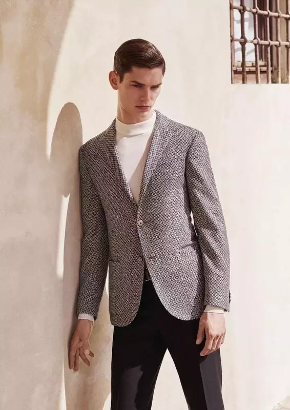 Corneliani nya F/W 2015 Lookbook neutral formell palett och strävan efter textil njutning för en hedonistisk garderob!