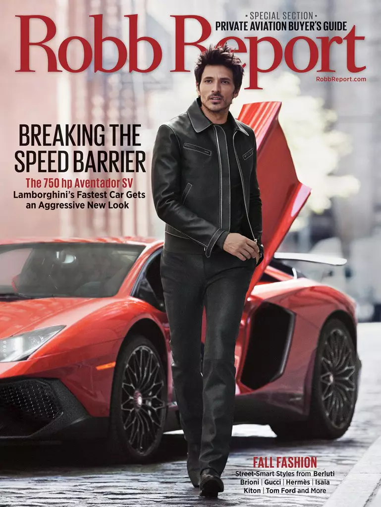 Cover Rovv Report Magazine, onye nlere nwoke Spanish bụ Andrés Velencoso na-esetịpụ na nchịkọta akụkọ ejiji dị ịtụnanya aha ya bụ.