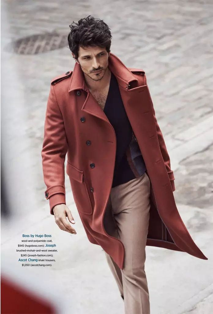 Cover Rovv Report Magazine, het Spaanse mannelijke model Andrés Velencoso poseert in een geweldige mode-redactie genaamd