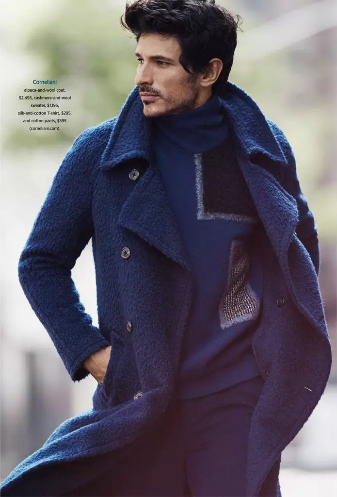 Cover Rovv Report Magazine, het Spaanse mannelijke model Andrés Velencoso poseert in een geweldige mode-redactie genaamd