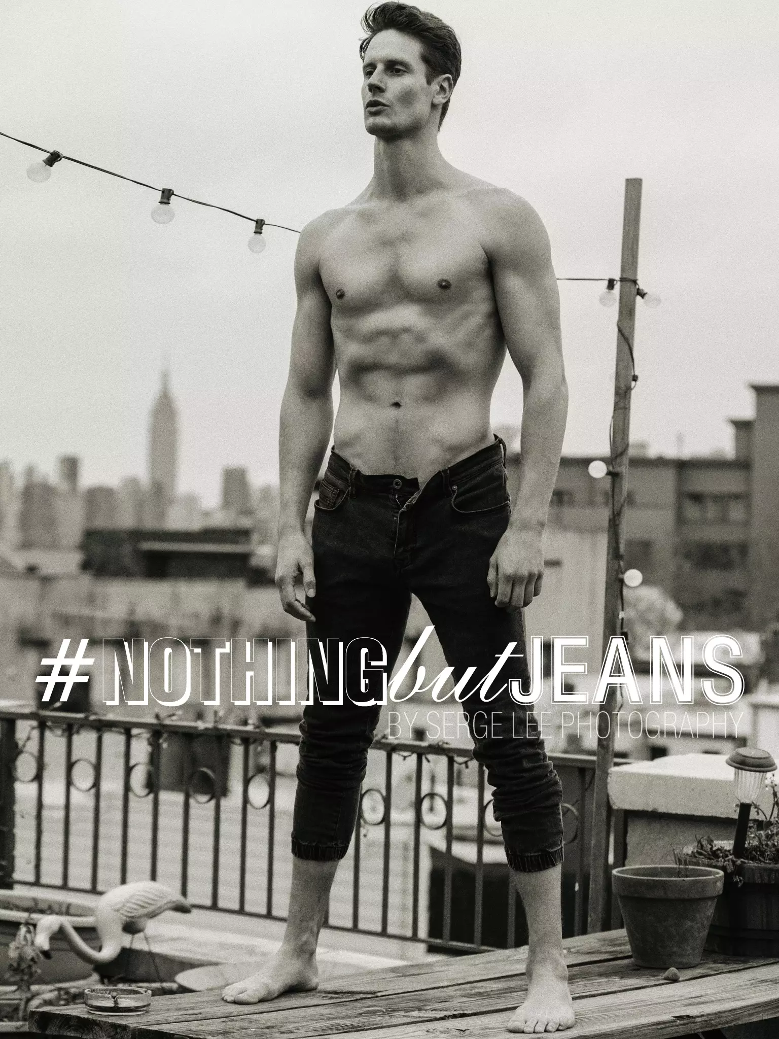 Lenyűgöző képek Wesley Campbell modellel, Serge Lee #NothingButJeans személyes projektjéhez. elfogták, miközben Serge tavaly januárban NYC-ben volt!