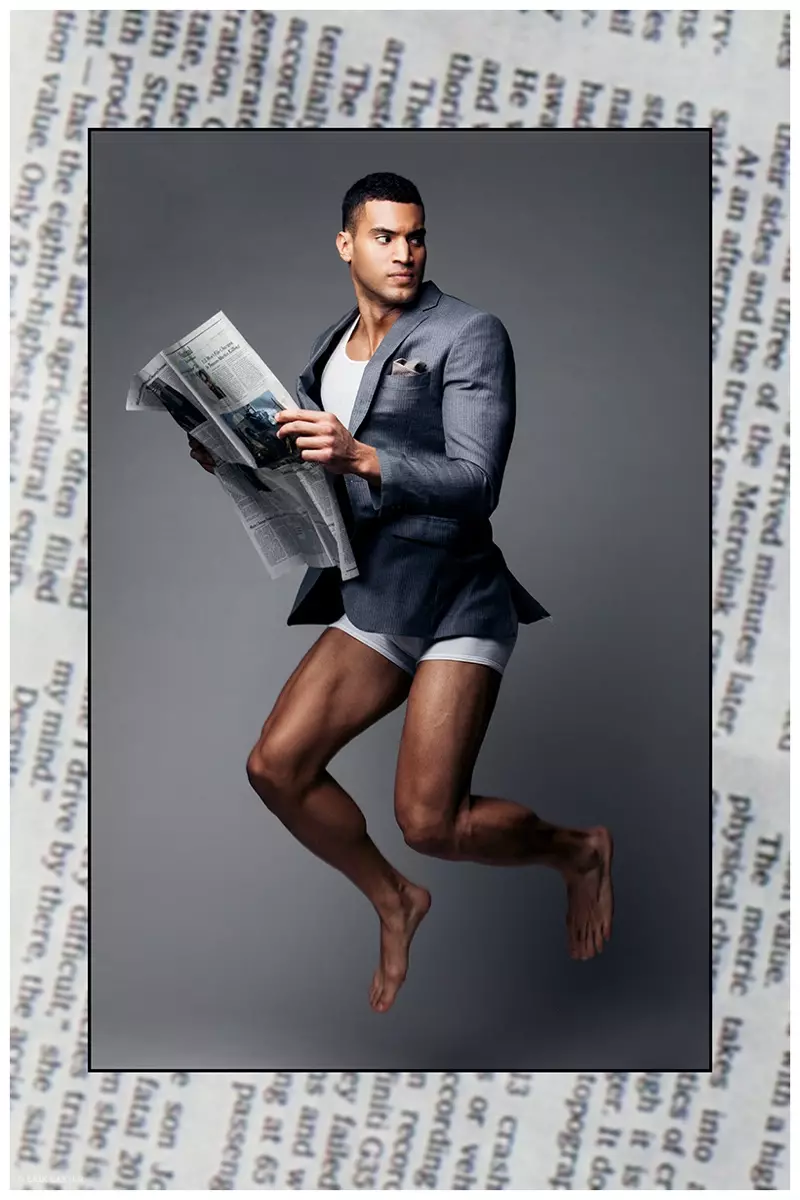 Pemain sepak bola yang menjadi model Devin Goda berpose untuk pemotretan baru dengan lensa fotografer fashion Erik Carter. Model Wilhelmina membintangi sebuah cerita yang layak diberitakan saat ia menyalurkan Clark Kent dalam campuran cerdas dari potongan-potongan seperti Suit Supply, Band of Outsiders, J.Crew dan ISAORA. / Penataan gaya oleh Saul Carrasco.