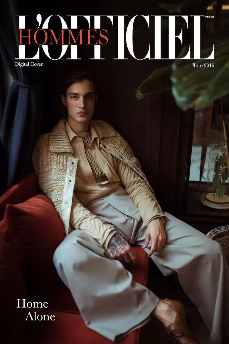 Jonathan Bellini npog L'Officiel Hommes Ukraine Lub Xya Hli 2019