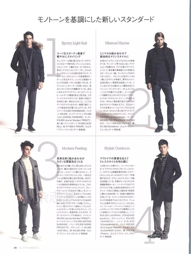 GQ Style Manual Japan #2 Ph. Shiro Katagiri Ոճավորում՝ Նաոկի Իկեդա