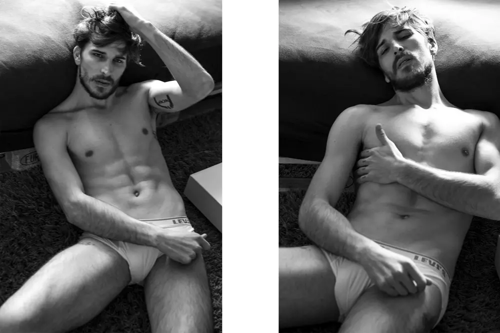 Conheça o modelo masculino Arnaud Cornevin radicado no Brasil, assinado na Joy Models posando em uma sessão arrojada em preto e branco de Kenji Nakamura.