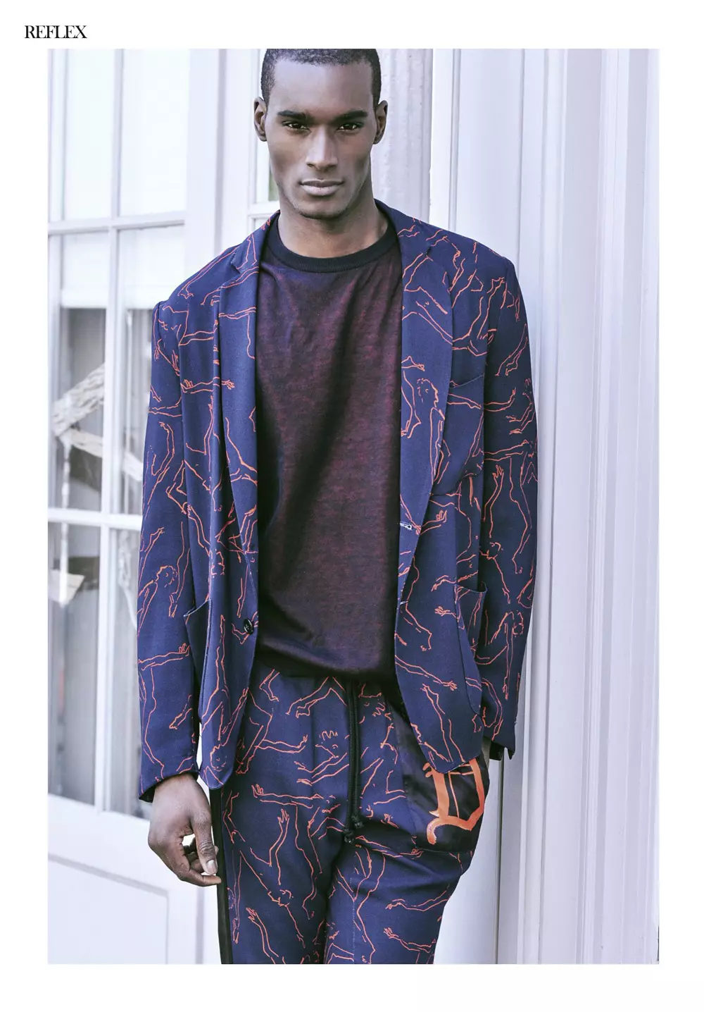 Model top Corey Baptiste (VNY Models) tampil di sampul edisi September 2015 baru untuk Majalah Reflex, difoto oleh Horacio Hamlet