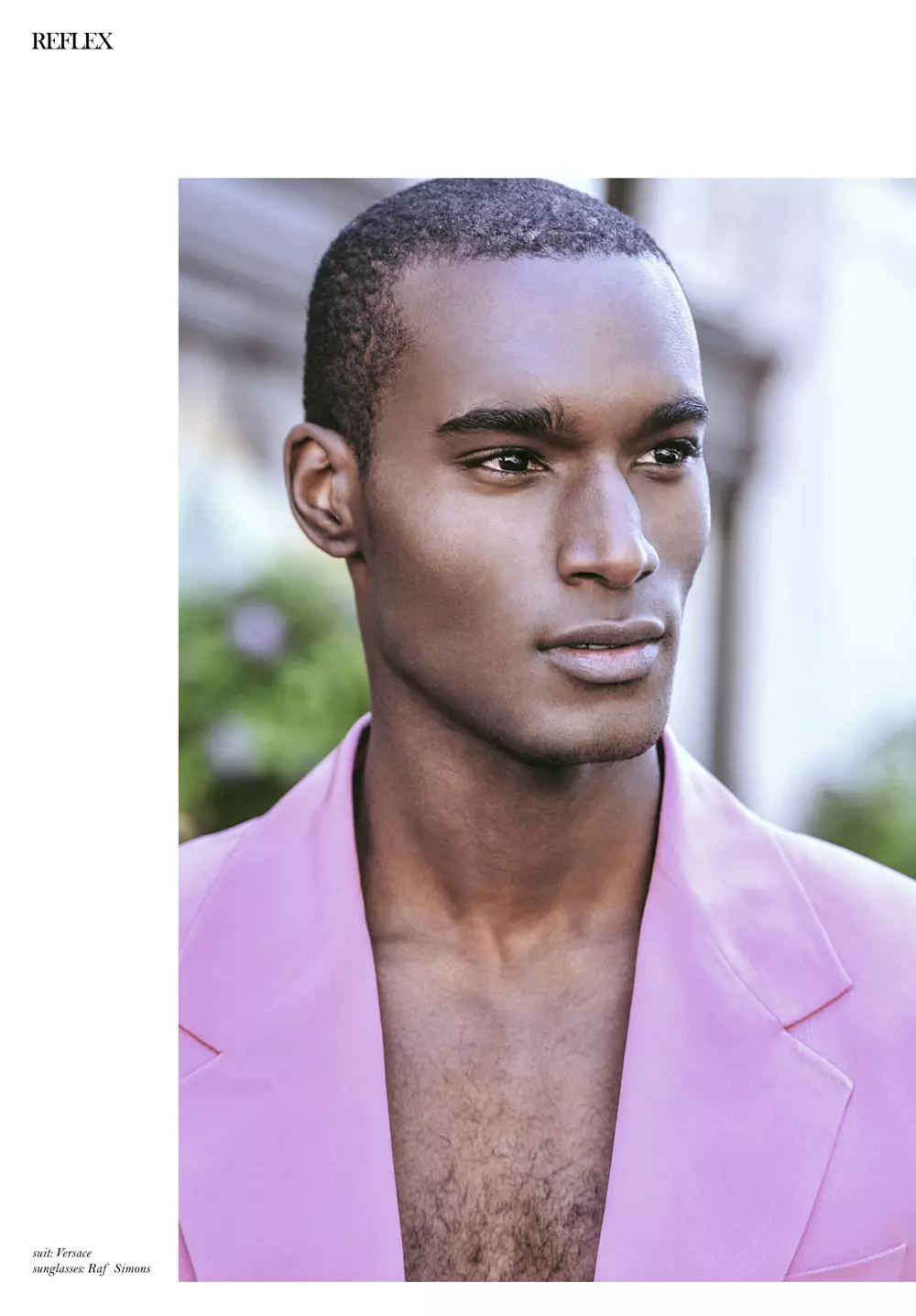 النموذج الأعلى Corey Baptiste (VNY Models) أمام إصدار غلاف جديد لشهر سبتمبر 2015 لمجلة Reflex Magazine ، تصوير هوراسيو هاملت