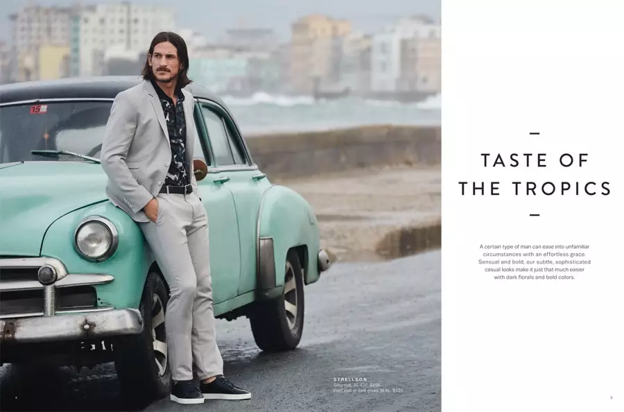 Y modelau gorau Jarrod Scott ac Adrien Sahores yn serennu yn y catalog ffasiwn newydd gan Lord & Taylor Spring 2016, ffotograff gan Daniel Riera a'u styled gan Christopher Campbell, delweddau ffres syfrdanol a dynnwyd yng Nghiwba.