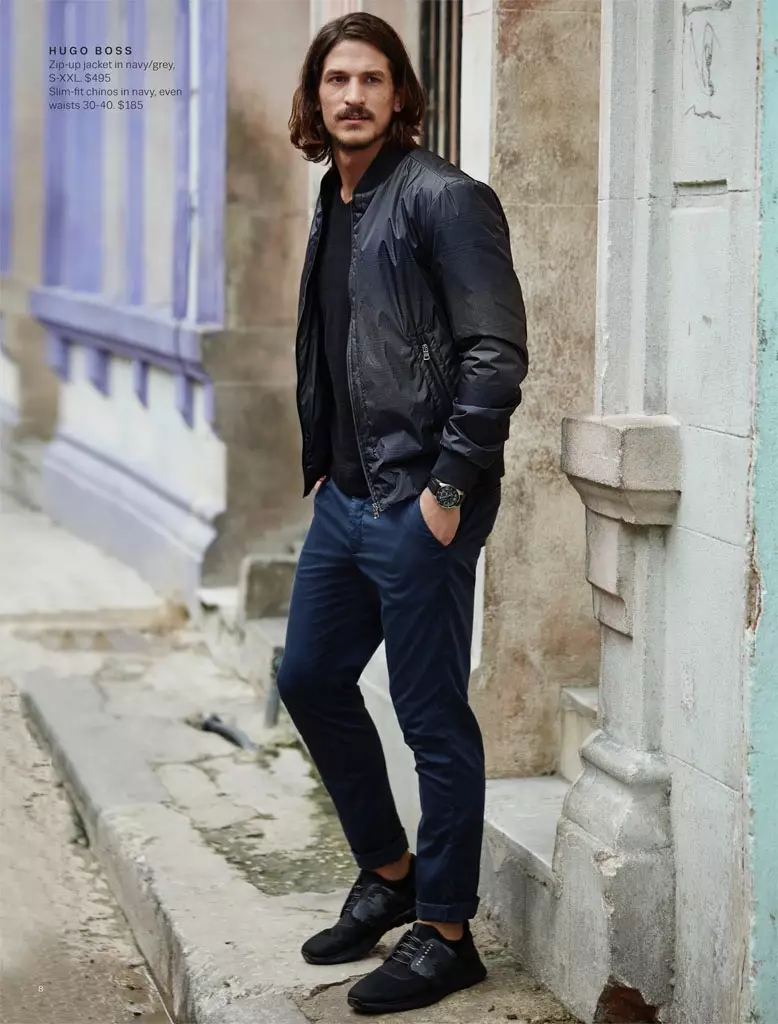 Vrhunska modela Jarrod Scott in Adrien Sahores, ki nastopata v novem modnem katalogu Lord & Taylor Spring 2016, ki ga je fotografiral Daniel Riera in oblikoval Christopher Campbell, osupljive sveže slike, posnete na Kubi.