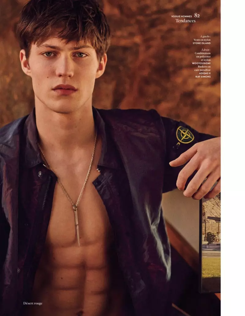 Boyd Gates, Vogue Hommes-in 2016-cı ilin Yaz/Yay buraxılışı üçün Bruno Staub tərəfindən obyektiv çəkilmiş və üslubu Ylias Nacer tərəfindən hazırlanmışdır.