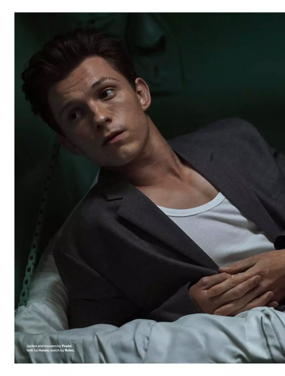 Tom Holland för US Esquire Editorial för mars 2021