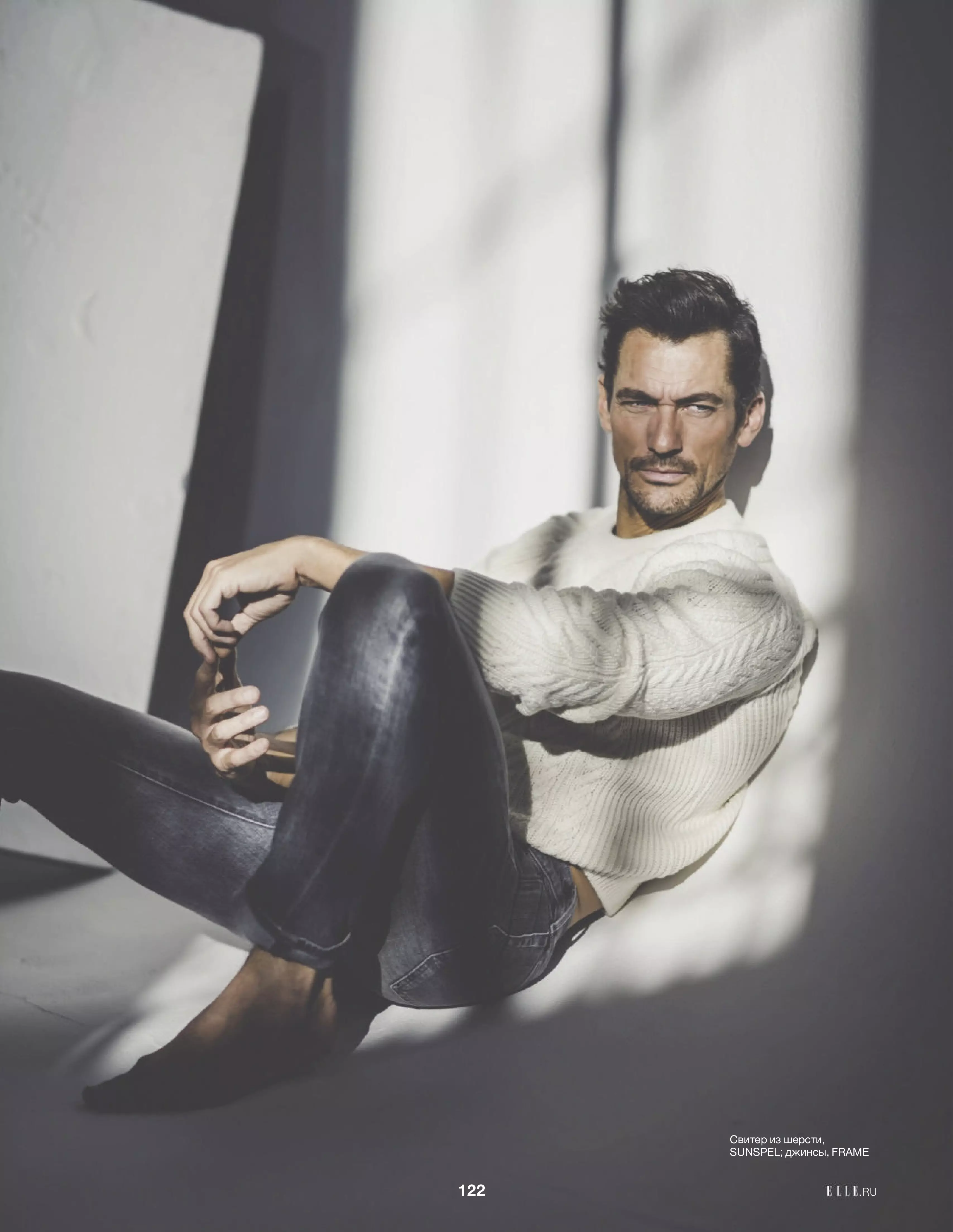 David Gandy, Elle Russia için Amy Shore tarafından Şubat 2021 Başyazı